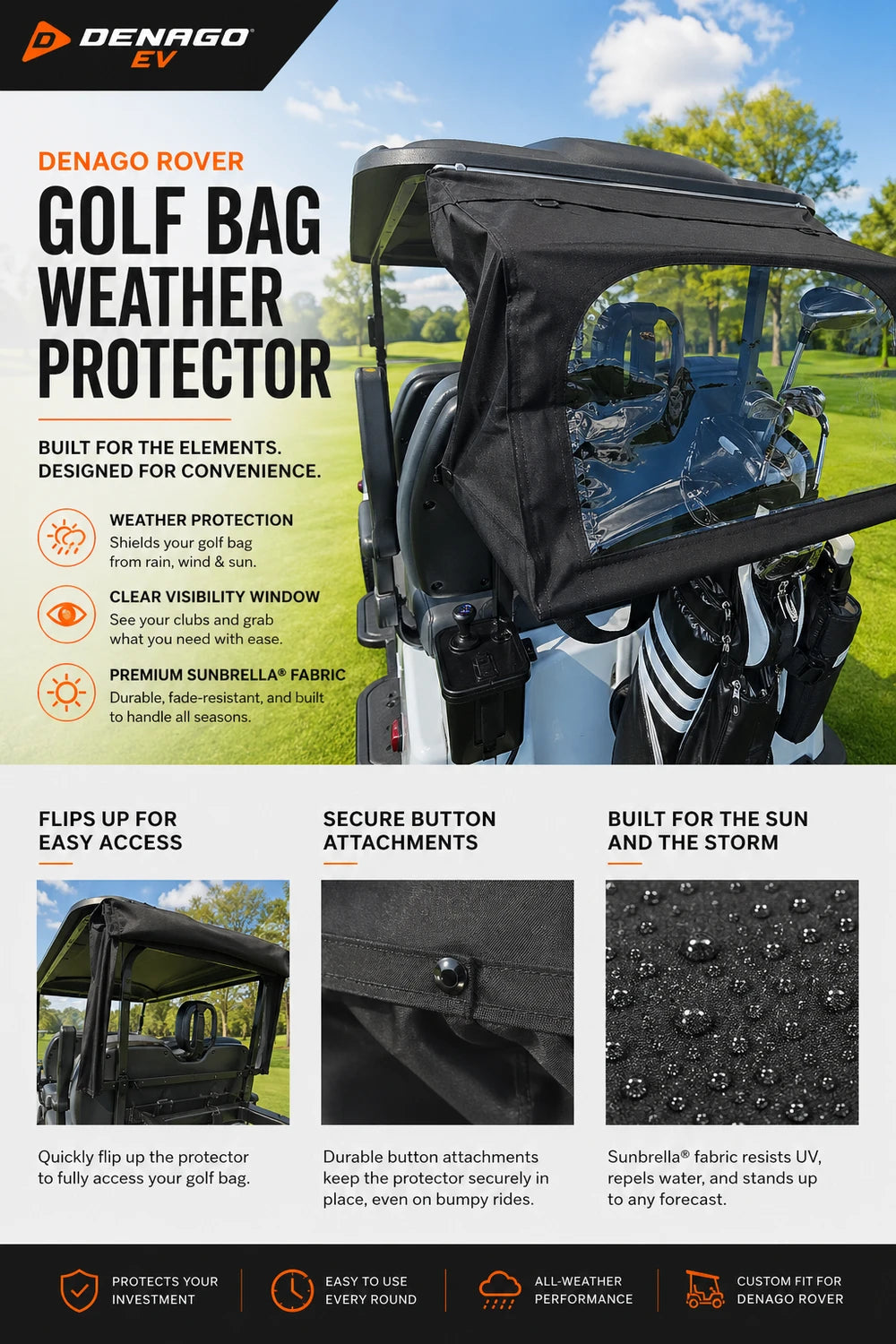 Denago Golf Club Weather Protector