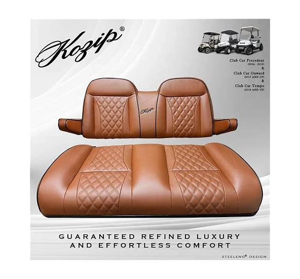 Kozip Club Car Brown Golf Cart Seat Cushions with Armrest