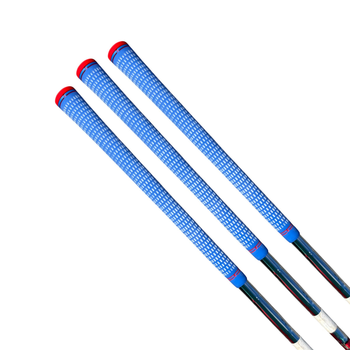 360 Golf Grips | 3 Pack Blue Red White | Standard, Mid, Jumbo | High-Traction Rubber Grip
