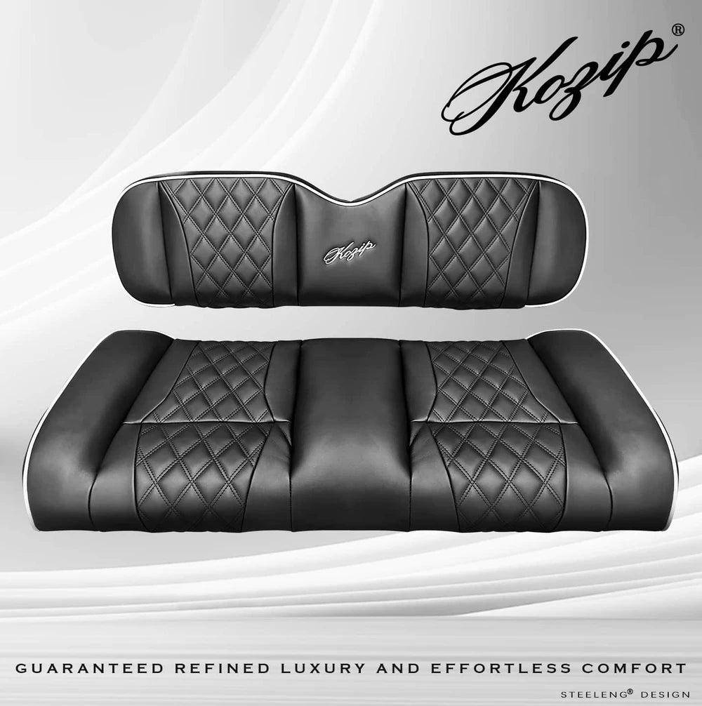 Black Club Car Golf Cart Seat Cushions with Armrest