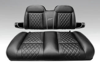 Black Club Car Golf Cart Seat Cushions with Armrest