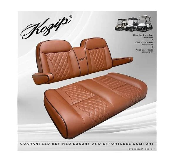 Kozip Club Car Brown Golf Cart Seat Cushions with Armrest