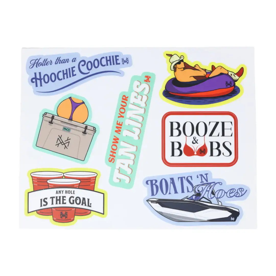 Funny Summer Vinyl Sticker Pack – 7-Piece Set